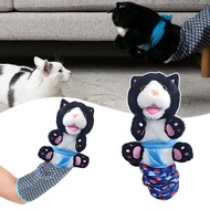 Cat Puppet Wrestler Wrestling Glove With Sturdy Padding Soft Plush Cat Wrestle Toy Animal Hand Glove
