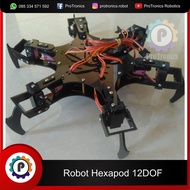 Robot Berkaki Hexapod Spider 12 DOF include Servo