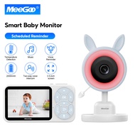 MeeGoo 3.5 Inch IPS Baby Monitor with RGB Night Light & Lullabies 2-Way Audio & Temperature Sensor