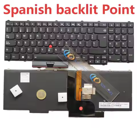 P50 Spanish Backlit Keyboard For Lenovo Thinkpad P50 P51 P70 P71 SN20M15446 9A16017 01HW200 PYBLW-10
