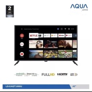 TV SMART ANDROID 43"INCH AQUA 43AQT1000U GARANSI RESMI(BATAM SAJA)