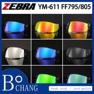 [ReadyStock]ZEBRA YM-611 FF795 FF805 Visor Lens Motorcycle Helmet Flash Visor For Full Face Helmet