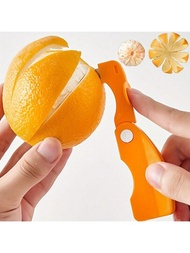 塑料橙皮削器簡易檸檬柚子削皮器創意切割器橙皮削工具附摺疊手柄水果削皮器蔬菜水果工具廚房小工具