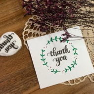 手刻橡皮章/Thank you印章 不含花圈