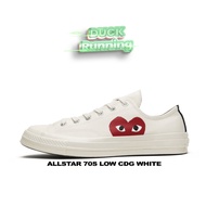 Converse Chuck Taylor All Star 70s Low Cdg Play White Sepatu