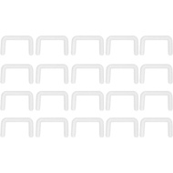 PiercingJ 20pcs 14G 16G Clear Bioflex Septum Rings Retainers Flexible Acrylic Nose Ring Retainer U-S
