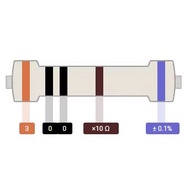 Metal Film Resistor DIP 1/4W Color Ring 0.1% Precision 3k/3.5k/3.6k/3.9k/5k/7.1K