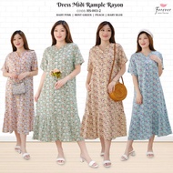 Midi Homedress Dress SWEET Rayon HS-003-2/baju Wanita/branded/rampel/drees/style Korean