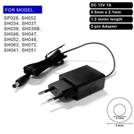 AC DC 12V 1A Power Adapter 2-Pin Plug for CCTV Security Camera (5.5x2.1mm) Connector Jack for SRIHOM