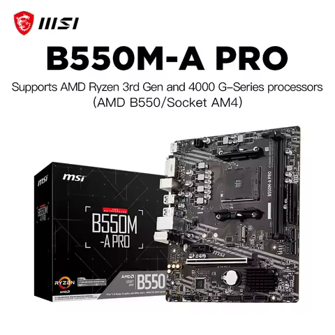 MSI AMD B550 AM4 B550M-A PRO placa mãe b550 am4 motherboard Motherboard DDR4-4600MHz (OC) 64GB diy g
