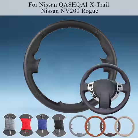 Customized Anti-Slip Car Steering Wheel Cover For Nissan QASHQAI X-Trail Nissan NV200 Rogue Microfib
