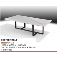 LX- AH78, 4.3ft x 2.3ft Modern Coffee Table, MARBLE TOP With Metal FRAME, IMPORTED, Ready Stock RM 1,689 SAVE 40%