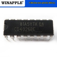 10 PCS CD4026 CD4026BE 4026 IC CMOS Counters Decade/Divider DIP-16 In Stock