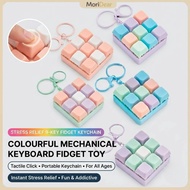 Ready Stock Finger Keyboard 9-key Keyboard Key Fidget Toys Party Stress Relief Keyboard Keychain