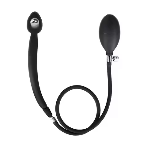 Orissi ball-and-rod type exotic fruit inflatable anal plug for adult use with two balls of inflation