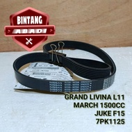 FAN BELT GRAND LIVINA JUKE F15 MARCH 1500CC FAN BELT NISAN 7PK1125