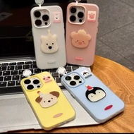 2in1 Jelly Case Frosted Softcase 3D Cartoon Motif iphone 11 Pro Max 12 Pro Max 13 Pro Max Xr Xs Max 