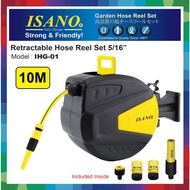 Isano 10m 20m 30m wall Mounted Automatic Reel Retractable / Water Hose Reel Auto Rewind IHG01 IHG02 