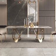 Combination Dining Table Chair Modern Simple Dining Table Italian Slate Designer Light Luxury Househ