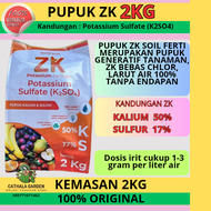 PUPUK ZK SOIL FERTI KEMASAN 2 KG | POTASIUM SULFATE (K2SO4) | PUPUK GENERATIF BUNGA DAN BUAH TAMAMAN