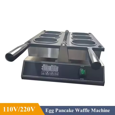110V/220V Korea Street Food Egg Pancake Egg Waffle Maker Machine Iron Pan Commercial Egg Bread Cake 