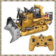 [uhktyltui123.th] 1:24 2.4GHz 9 Channels Remote Control Tractor Toy Bulldozer RC Aluminum Alloy Engi