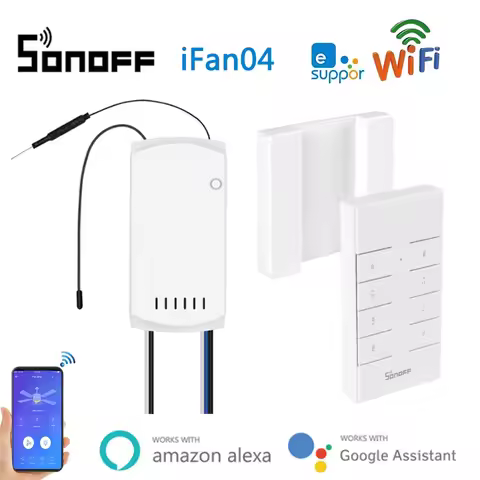 SONOFF iFan03/IFan04 Wifi Celling Fan Switch Module Smart Fan Light Controller 433Mhz RM433 eWeLink 