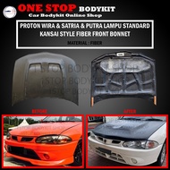 PROTON WIRA & SATRIA & PUTRA LAMPU STANDARD KANSAI STYLE FRONT BONNET FIBER SKIRT LIP BODYKIT