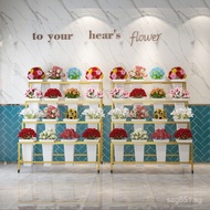 Artificial Flower Universal Wheel Multi-layer Flower Stand Display Rack Fresh Flower Stall Iron Art 