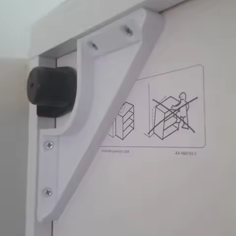 4Pcs Cabinet Corner Support Bracket White Corner Brace for IKEA Besta Furniture Connector with 20x M