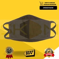 SKBM - BLACK MASK - PLAIN BLACK CLOTH MASK - BLACK MASK