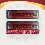 1 Pasang Stoplamp Variasi Jalan Panah Lampu Rem Belakang Running Truk 24 Volt