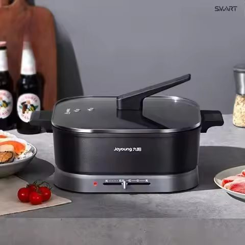 Household high volume multi-function integrated electric frying pan, electric hotpot, wok, stir-fry 