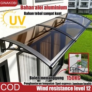 Anti-UV 99% Aluminium Awning Canopy Rumah Roof Waterproof Home Balcony Garden Window awning khemah