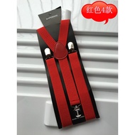 Red Strap Accessories Men's Women's Suspenders Suspenders Suspenders Pants Suspenders Pants Clip Pan