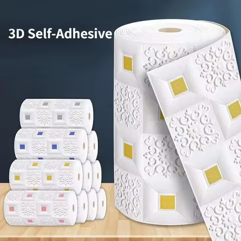 3D wallpaper room decoration waterproof moisture-proof mildew-proof wall panel DIY bedroom living ro
