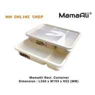 {READY STOCK} MamaAli Rect. Container 4 Compartment Bento Box
