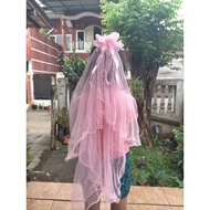 Slayer veil pink veil hair clip