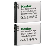 Kastar Battery 2x for Samsung BP-70A BP70A & ST80 ST90 ST95 ST100 ST150F ST700 ST6500 SL50 SL600 SL6