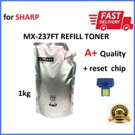 ⊙ ✸ ⛅ High quality 1kg refill toner for Sharp MX-237FT MX237FT MX 237FT with reset chip