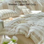 Stripe Duvet Cover Purple Green Quilt Cover 150x200cm 200x230cm