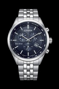 星辰 CITIZEN Eco-Drive   AT2570-56L 深藍面 / AT2570-56E 黑面 光動能腕錶 三眼光動能男錶