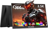 WUAWE Portable Gaming Monitor 2.5K 144Hz, 16" 100% Srgb, 2560X1600, Stand, Hdr, Freesync, Ultra Thin