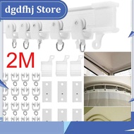 Dgdfhj Shop 2M Bendable Curtain Rail Flexible Ceiling Top Clamping Mounted Track Straight Slide Balcony Plastic Home Window Decor