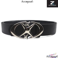 ZS  Y2k Belt, Y2k Punk Lether Belt, Vintage Pu Leather Moon Star Design Cross Punk Belt Men Women