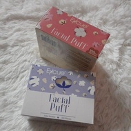 Excue Facial Puff Side Sealed Kapas Muka 100 Pieces