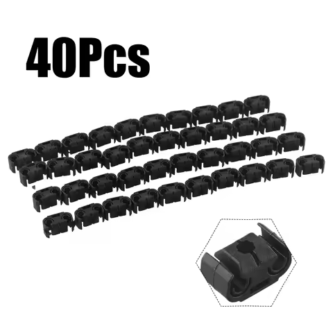 40pcs Double Brake Line Clip Brake Line Holder 4.75mm Black FOR SKODA A4 / S4 / A6 Double Brake Line