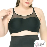 Wacoal Curve Diva บรามีโครงเก็บกระชับ สาวพลัสไซซ์ รุ่น WQ1863 สีดำ (BL)