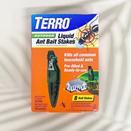ผลิตภัณฑ์กำจัดมด เหยื่อมด T1813 Outdoor Liquid Ant Bait Stake 8 Bait Stakes [TERRO®]