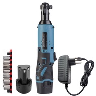 3/8" cordless ratchet wrench with 12V rechargeable lithium battery